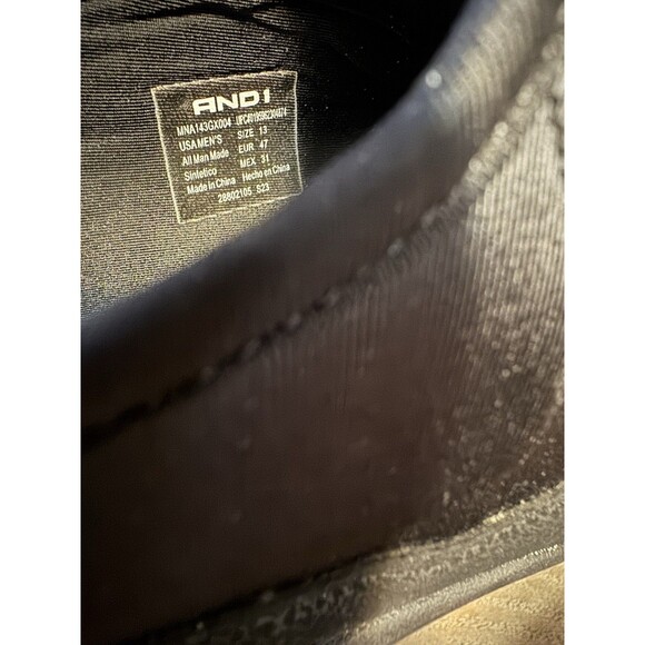 AND1 Men BLACK Reaction 2.0 SlipOn Memory Foam Athletic LightWeight Sneakers 13M - Picture 3 of 7